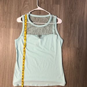 Tank top with lace detail